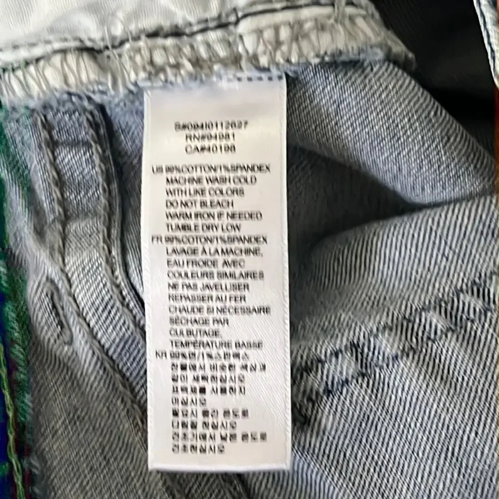 2.1 Denim Blue Cuffed Denim Jeans Shorts Size 29